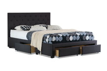 Load image into Gallery viewer, Alabama Fabric Queen Drawers Storage Bed Charcoal - Ashley Rose