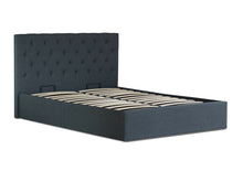 Load image into Gallery viewer, Alabama Fabric Double Gas Lift Ottoman Storage Bed Charcoal - Ashley Rose