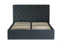 Load image into Gallery viewer, Alabama Fabric King Gas Lift Ottoman Storage Bed Charcoal - Ashley Rose