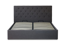 Load image into Gallery viewer, Alabama Fabric King Single Gas Lift Ottoman Storage Bed Grey - Ashley Rose