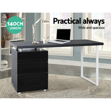 Load image into Gallery viewer, Ashley Rose Metal Desk with 3 Drawers - Black - Ashley Rose