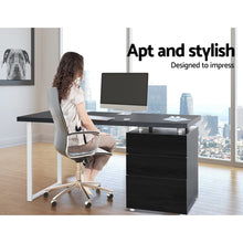 Load image into Gallery viewer, Ashley Rose Metal Desk with 3 Drawers - Black - Ashley Rose