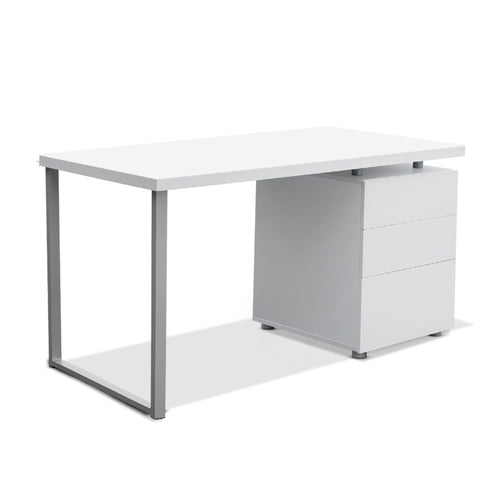 Ashley Rose Metal Desk with 3 Drawers - White - Ashley Rose