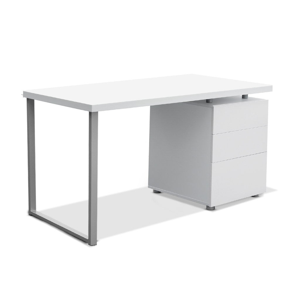 Ashley Rose Metal Desk with 3 Drawers - White - Ashley Rose