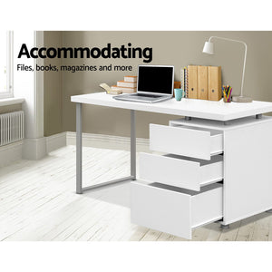 Ashley Rose Metal Desk with 3 Drawers - White - Ashley Rose