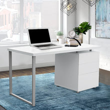 Load image into Gallery viewer, Ashley Rose Metal Desk with 3 Drawers - White - Ashley Rose