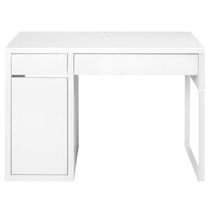 Ashley Rose Metal Desk With Storage Cabinets - White - Ashley Rose