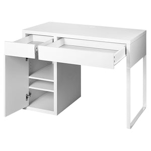 Ashley Rose Metal Desk With Storage Cabinets - White - Ashley Rose