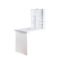 Load image into Gallery viewer, Ashley Rose Foldable Desk with Bookshelf - White - Ashley Rose