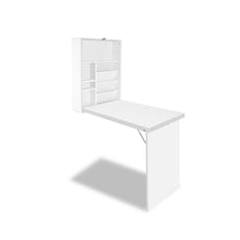 Load image into Gallery viewer, Ashley Rose Foldable Desk with Bookshelf - White - Ashley Rose