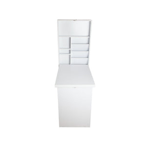 Ashley Rose Foldable Desk with Bookshelf - White - Ashley Rose