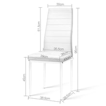 Load image into Gallery viewer, Ashley Rose Set of 4 Dining Chairs PVC Leather - White - Ashley Rose