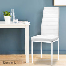 Load image into Gallery viewer, Ashley Rose Set of 4 Dining Chairs PVC Leather - White - Ashley Rose