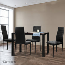 Load image into Gallery viewer, Ashley Rose Astra 5-Piece Dining Table and Chairs Sets - Black - Ashley Rose