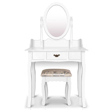 Load image into Gallery viewer, Ashley Rose Single Drawer Dressing Table with Mirror - White - Ashley Rose