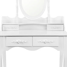 Load image into Gallery viewer, Ashley Rose 4 Drawer Dressing Table with Mirror - White - Ashley Rose