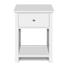 Load image into Gallery viewer, Bedside Table Coffee Side Cabinet Drawer Wooden White - Ashley Rose