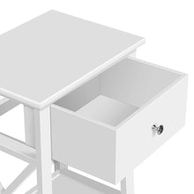 Load image into Gallery viewer, Bedside Table Coffee Side Cabinet Drawer Wooden White - Ashley Rose