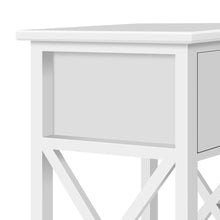 Load image into Gallery viewer, Bedside Table Coffee Side Cabinet Drawer Wooden White - Ashley Rose