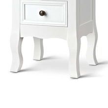 Load image into Gallery viewer, Bedside Table French Provincial Lamp Cabinet 2 Drawers White - Ashley Rose