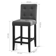 Load image into Gallery viewer, Ashley Rose Set of 2 French Provincial Dining Chair - Charcoal - Ashley Rose