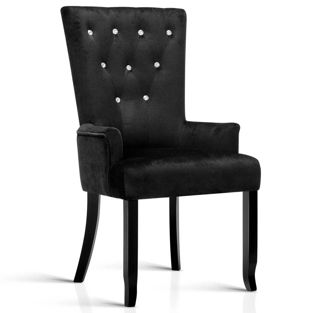 Ashley Rose French Provincial Dining Chair - Black - Ashley Rose