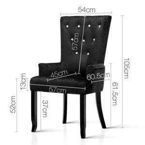 Ashley Rose French Provincial Dining Chair - Black - Ashley Rose