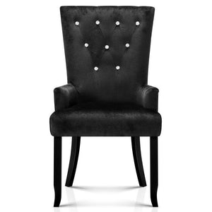 Ashley Rose French Provincial Dining Chair - Black - Ashley Rose