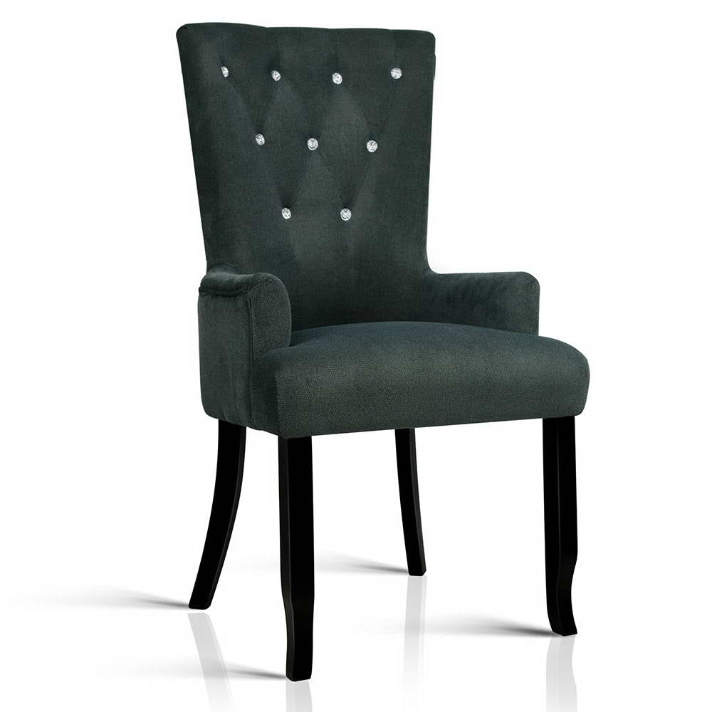 Ashley Rose French Provincial Dining Chair - Grey - Ashley Rose