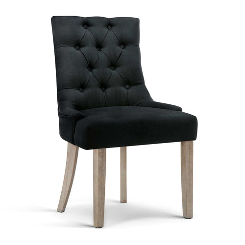 Ashley Rose French Provincial CAYES Dining Chair Black - Ashley Rose