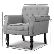 Load image into Gallery viewer, Ashley Rose Wingback Fabric Accent Armchair - Grey - Ashley Rose