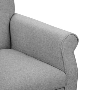 Ashley Rose Wingback Fabric Accent Armchair - Grey - Ashley Rose