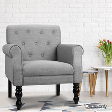 Load image into Gallery viewer, Ashley Rose Wingback Fabric Accent Armchair - Grey - Ashley Rose