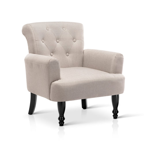 Ashley Rose French Lorraine Chair Retro Wing - Taupe - Ashley Rose