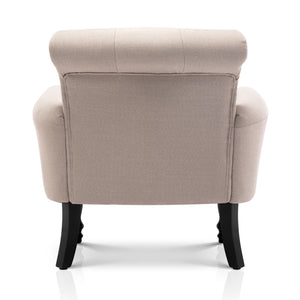 Ashley Rose French Lorraine Chair Retro Wing - Taupe - Ashley Rose