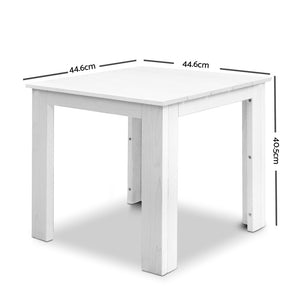 Gardeon Outdoor Side Beach Table - White - Ashley Rose