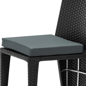 Ashley Rose 3 Piece PE Wicker Outdoor Table and Chair Set - Black - Ashley Rose