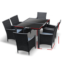 Load image into Gallery viewer, Ashley Rose Outdoor Furniture 7pcs Dining Set - Ashley Rose