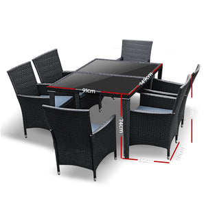 Ashley Rose Outdoor Furniture 7pcs Dining Set - Ashley Rose