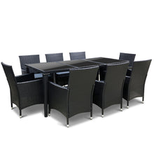 Load image into Gallery viewer, Ashley Rose 9 Piece Outdoor Dining Set - Black - Ashley Rose