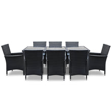 Load image into Gallery viewer, Ashley Rose 9 Piece Outdoor Dining Set - Black - Ashley Rose