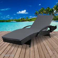 Load image into Gallery viewer, Ashley Rose Outdoor Sun Lounge - Black - Ashley Rose