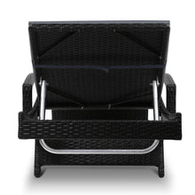 Load image into Gallery viewer, Ashley Rose Outdoor Sun Lounge Chair with Cushion - Black - Ashley Rose