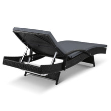 Load image into Gallery viewer, Ashley Rose Outdoor Sun Lounge Chair with Cushion - Black - Ashley Rose