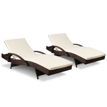 Load image into Gallery viewer, Ashley Rose Outdoor Sun Lounge Chair with Cushion - Brown - Ashley Rose