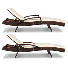 Load image into Gallery viewer, Ashley Rose Outdoor Sun Lounge Chair with Cushion - Brown - Ashley Rose