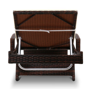 Ashley Rose Outdoor Sun Lounge Chair with Cushion - Brown - Ashley Rose