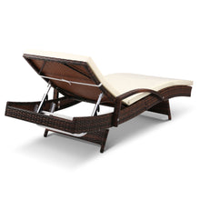 Load image into Gallery viewer, Ashley Rose Outdoor Sun Lounge Chair with Cushion - Brown - Ashley Rose