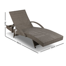 Load image into Gallery viewer, Ashley Rose Outdoor Sun Lounge Chair with Cushion- Grey - Ashley Rose