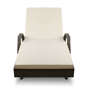 Ashley Rose Outdoor Sun Lounge Chair with Cushion- Grey - Ashley Rose